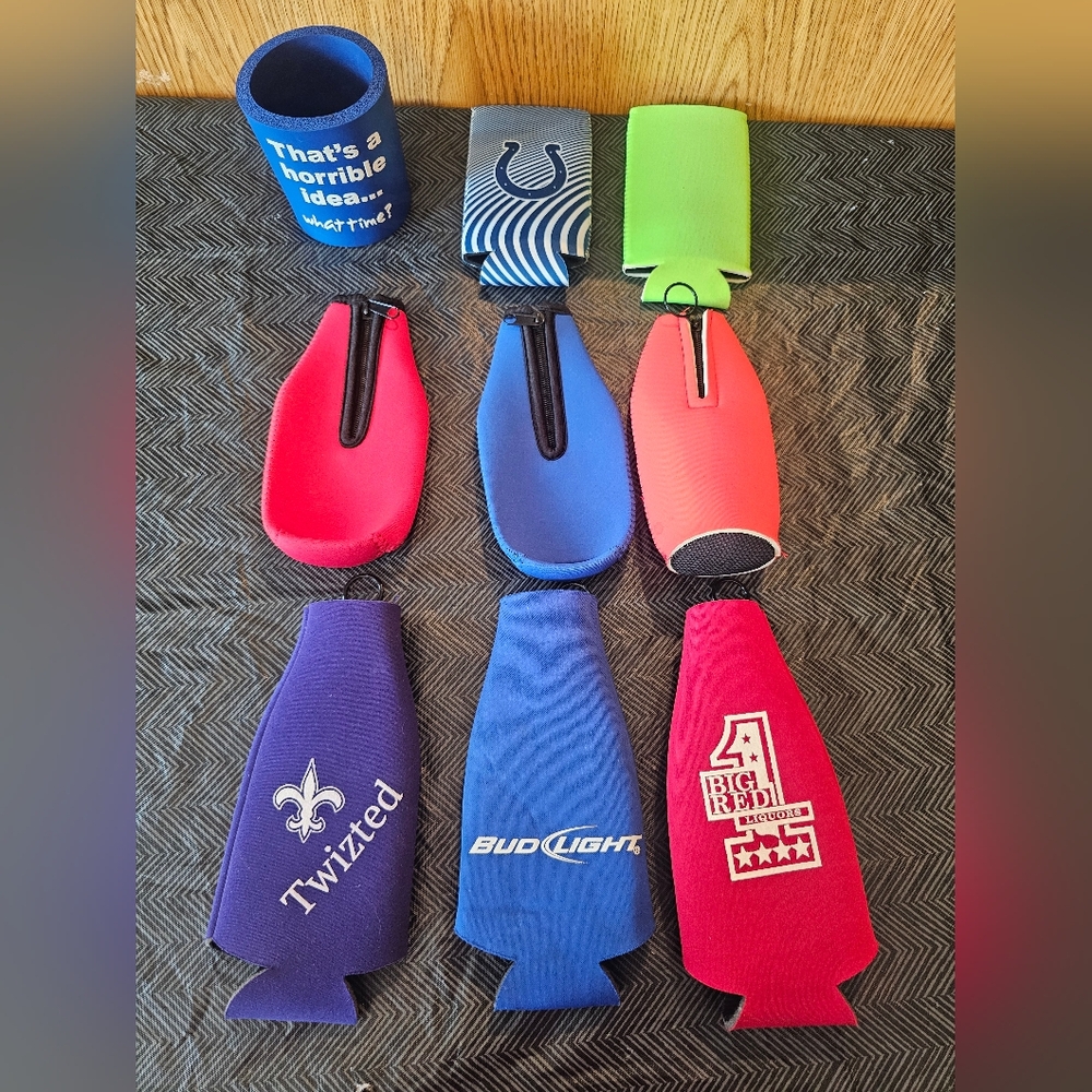 Variety Of Koozies For Bottles and Cans